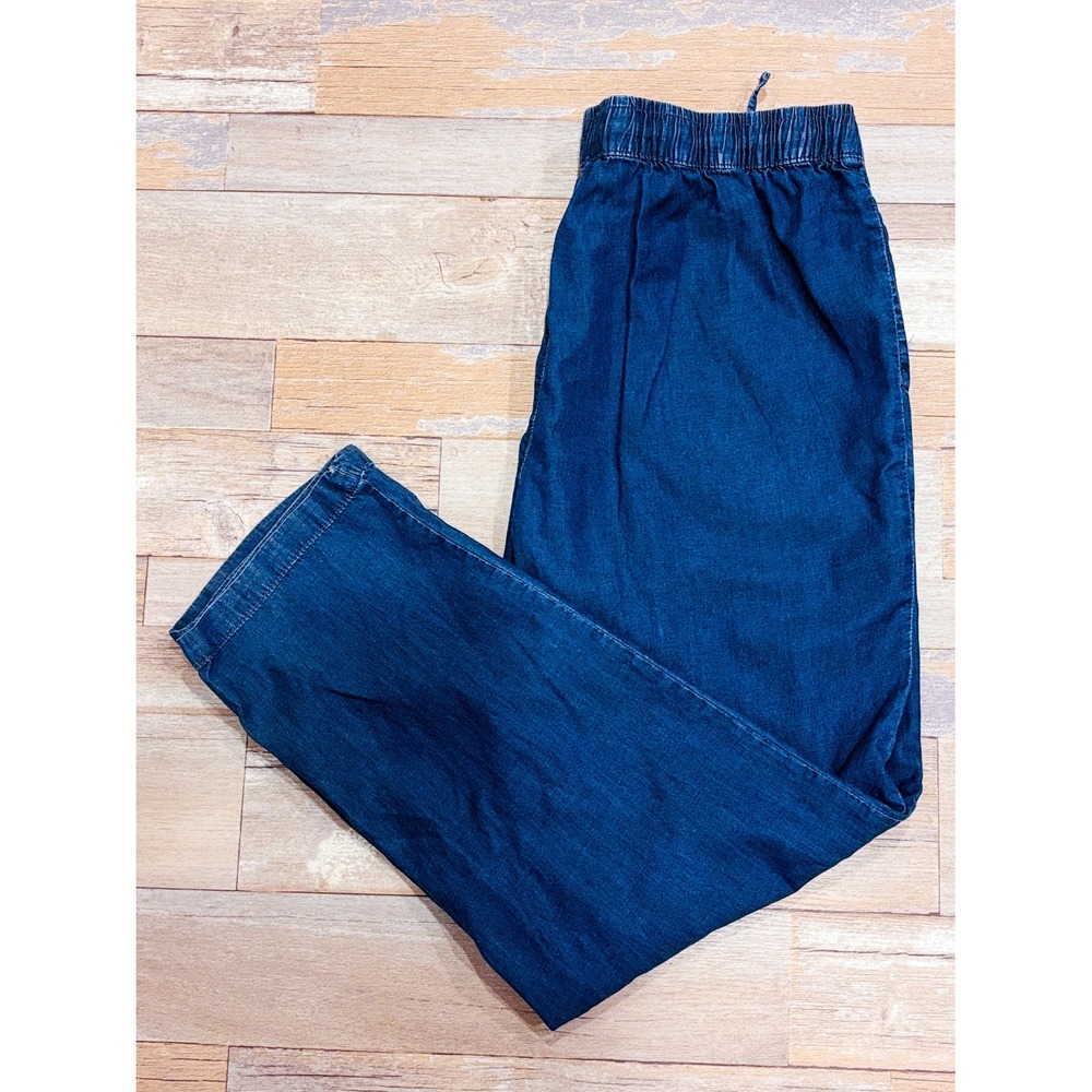 IYLA Blue wide leg pants | Lightweight relaxed casual | Large